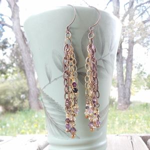 Gorgeous Gypsy Chain Jewel Fringe Tassel Earrings